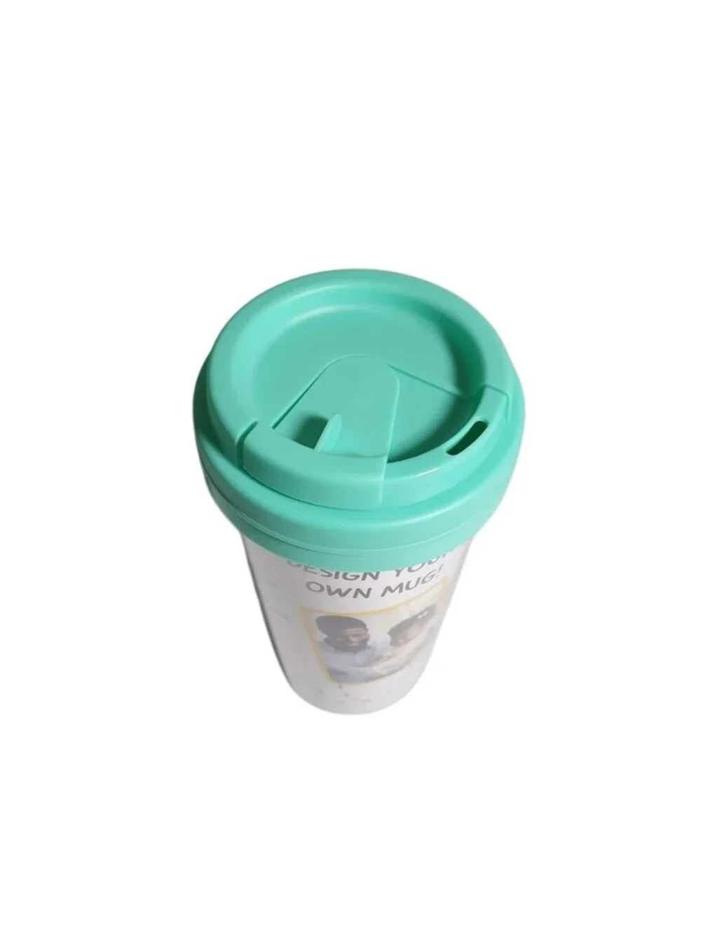 Mint Green Travel Mug Plastic Tumbler Design Your Own Divided Insert Mother Fath
